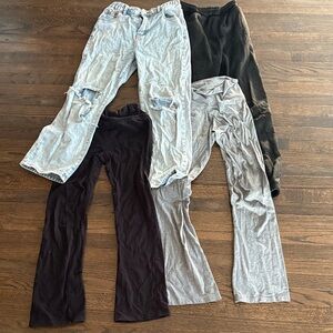 Assorted Pants Set - Black, Gray, Light Blue